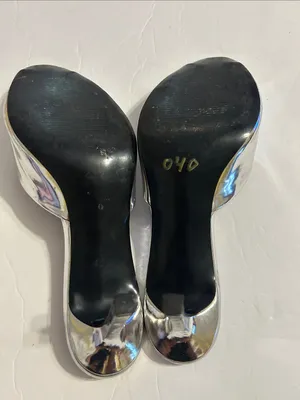 Steve Madden Silver Metallic Open-Toe Mules thumbnail 6