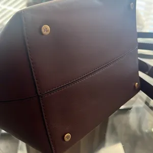 Lauren Ralph Lauren Leather Medium Witley Bucket Bag in Dark Mahogany, NEW $395 thumbnail 9