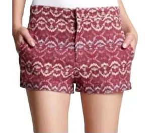 Free People Shorts Women‎ 6 Wild Plum Tribal Linen Blend Boho Retro thumbnail 1