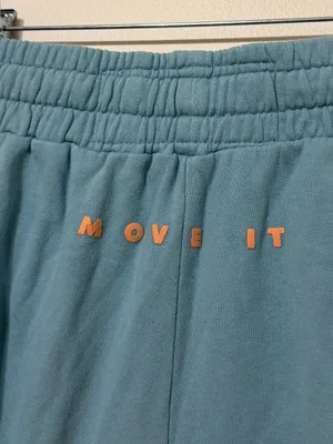 MOTHER The Knockout Short Size Small Sweat Shorts Move It Milky Baby Blue thumbnail 7