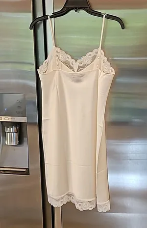 💕TRINA TURK💕 Liz Silk Blend Mini Slip Dress ~ White Medium M NWT thumbnail 2