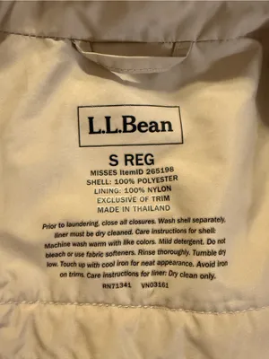 L.L. Bean Women's H2OFF Raincoat Beige Hooded Trench Coat S Regular Zip Up thumbnail 5