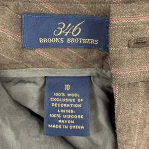 Brooks Brothers 346 Y2K Womens Brown Pinstripe 100% Wool Dress Pants Size 10 thumbnail 6