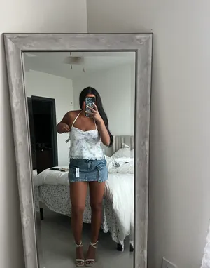 Garage Denim mini skort thumbnail 5