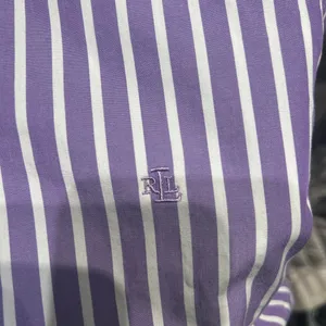 Ralph Lauren Lavender and White Striped Button-Down Shirt no size pit to pit 26 thumbnail 12
