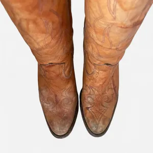 Miss Capezio Vintage 70s Leather Western Tall Knee High Cowgirl Boots thumbnail 3