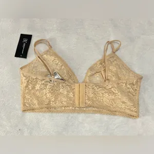 NWT INC International Concepts Women’s Lace Bralette | Size: L | Almond Latte thumbnail 3