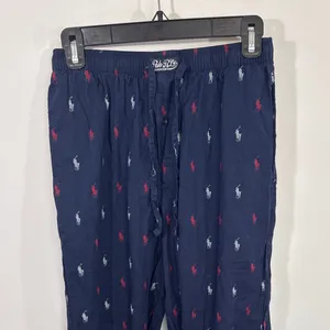 Polo Ralph Lauren Navy Pony Logo Pajama Pants Womens Small Sleepwear Lounging thumbnail 2