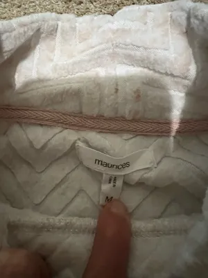 Maurices‎ Quilted Jacket in Soft Pink Trim and Cream Body thumbnail 3
