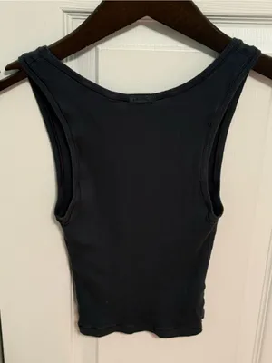 Skims Cotton Rib Scoop Neck Tank in Deep Sea thumbnail 3