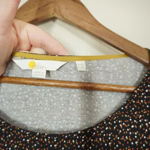 Boden Size 10 Long Brown Polka Dot Jersey Long Sleeve Midi Dress with‎ Pockets thumbnail 4