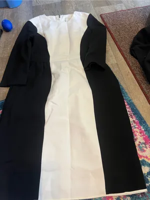 Kate spade black and white colorblock dress size 8 thumbnail 4