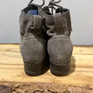 Sorel 9.5 Evie Lace Major Boot Grey Suede Wedge Heel‎ Weatherproof Gorpcore B23B thumbnail 7