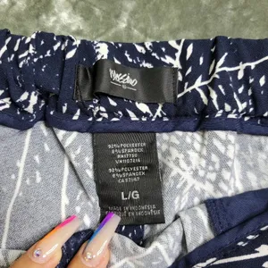 Mossimo Flowy Abstract Pattern‎ Shorts Blue Size L thumbnail 6