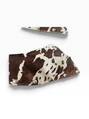 Matisse chunky wooden heel cow hair leather clogs brown and white slip on mules thumbnail 6