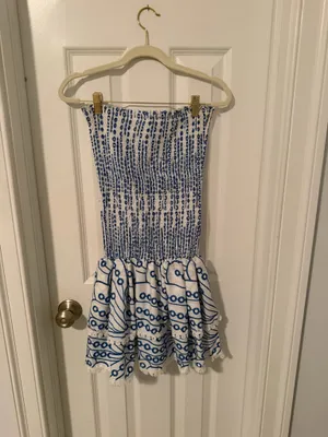 SheIn Blue and white mini dress thumbnail 2