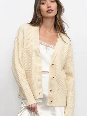 Greylin Vickie Cable Knit Oversized Cardigan Small NWT‎ thumbnail 2