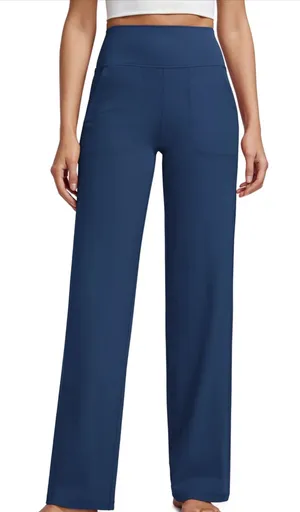 CRZ YOGA Womens Butterluxe High Waist Wide Leg Pants with Pockets 31" - Buttery Soft Comfy Casual Yoga Lounge thumbnail 1