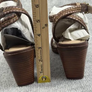Giani Bernini Size-8.5M Renaee Women's Brown Woven Block Heel Sandals thumbnail 6
