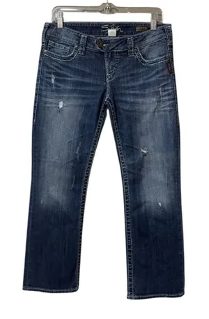 Silver Jeans Tuesday Low Rise Capri Size W29 Summer‎ Travel Vacation Denim City thumbnail 1