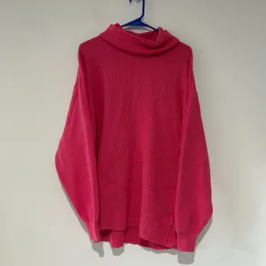 Free People Ottoman Slouchy Oversized Tunic Sweater Hot Pink Size S thumbnail 3