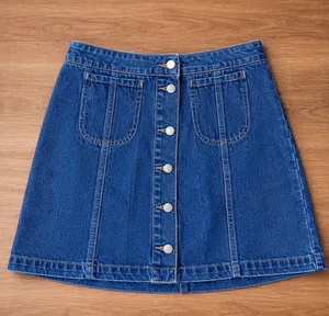 Topshop Moto Button Down Denim Skirt, Size 30W thumbnail 10