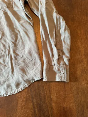 Banana Republic Women's Button-Down Shirt in Grayish Green thumbnail 7