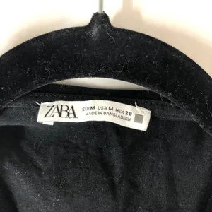 Zara Womens Tank Top Tie Knot Shoulders Scoop Neck Black M thumbnail 3