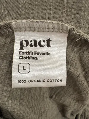 PACT Organic Cotton Sleeveless Jumpsuit Pockets Mink Gray Size Large thumbnail 7