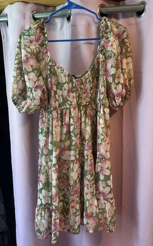 City Triangles Floral Puff Sleeve Dress thumbnail 1