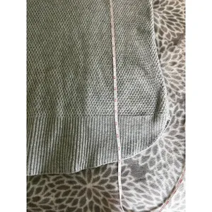 Loft Gray Knit Crew Neck Sweater Medium Elevated Basic Preppy Cozy Minimalist thumbnail 5