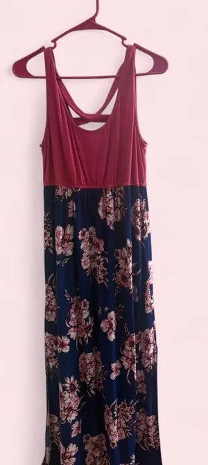 Emerld maxi dress pink floral thumbnail 1