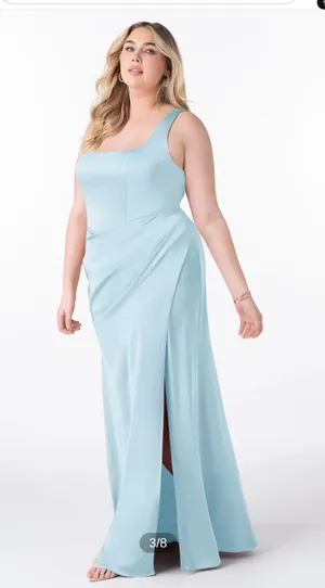 Azazie Sky Blue Bridesmaid Dress thumbnail 3