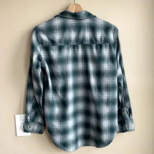 Abercrombie & Fitch soft A&F Collection green white button down top women's‎ S thumbnail 7