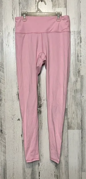 Saski Collection High Waist Full Length Leggings Womens Large Pastel Baby Pink thumbnail 1