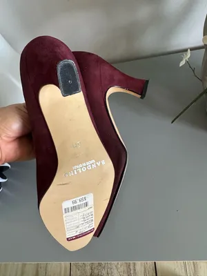 Bandolino Burgundy Suede Pointed-Toe Pumps thumbnail 2
