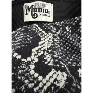 Show Me Your Mumu Snake Print Flare‎ Pants Black Grey Python Bell Bottoms XS thumbnail 5