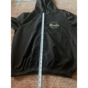 Brandy Melville Black Full Zip Hooded Windbreaker California Malibu Unisex thumbnail 8