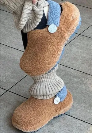 New Lil Nas X x Crocs Mega Crush Clog 'Brown Sherpa' thumbnail 1