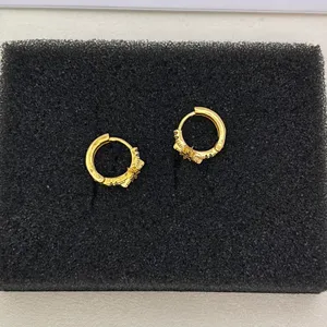 13mm Small Star Gold Hoop Earrings for Men Women Streetwear Punk Hip Hop Unisex Earrings thumbnail 4