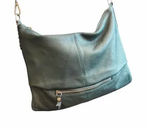 Sanctuary Green Pebbled Leather Foldover Shoulder Bag thumbnail 1