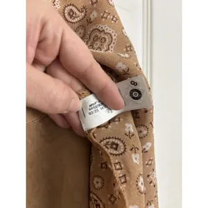 Aerie Brown Paisley Bandana Chiffon Mini Wrap Skirt Small Western Festival Rodeo thumbnail 9