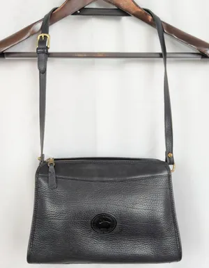 Vintage Dooney & Bourke Black on Black AWL Shoulder Bag thumbnail 1