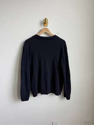 Outerknown Women's Geelong Wool Oversized Collared Sweater Navy Size Medium thumbnail 8