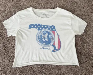 Flo Grown White Cropped Tee thumbnail 1