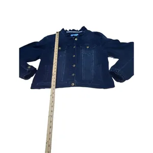 NWT Draper James RSVP Ruffle Trim Dark Denim Jacket Size XL thumbnail 6
