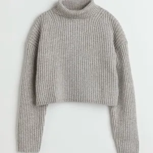 Cozy Tan Ribbed Turtleneck Sweater thumbnail 2