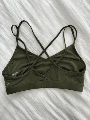 Old Navy Olive Green Strappy Sports Bra thumbnail 3