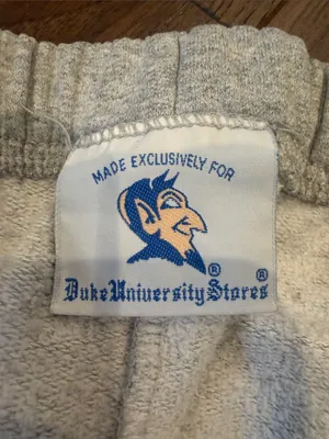 Duke University Gray Adult Sweatpants Size Small - C18-030 thumbnail 2