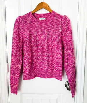Allison New York Pink Acrylic Knit Sweater Size Small thumbnail 1